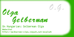 olga gelberman business card